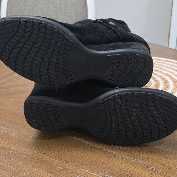 Me Too Sydney Black Suede Wedge Lace-up knee High Boot, SIZE 8 - Picture 9 of 9